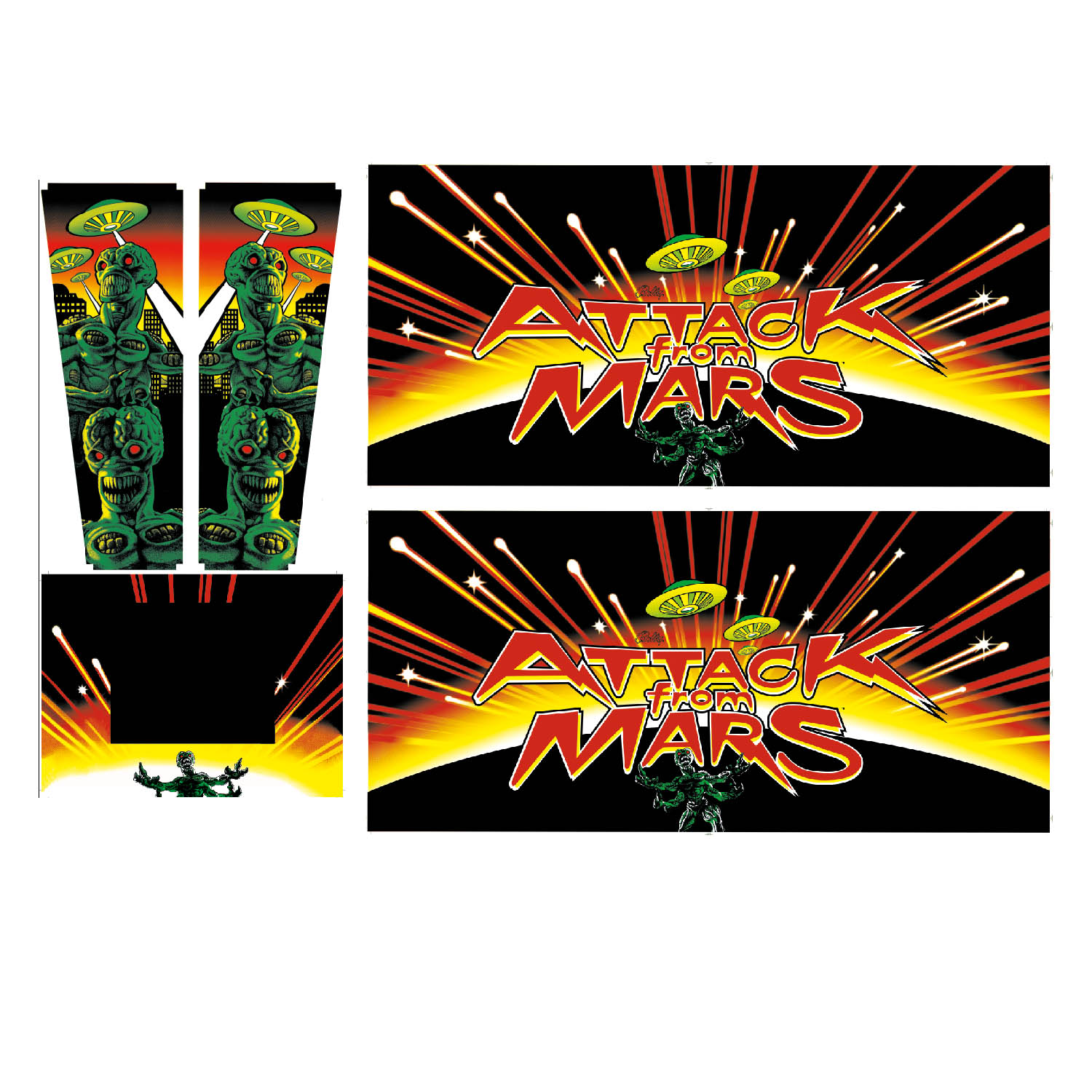 Attack from Mars CABINET DECALS
