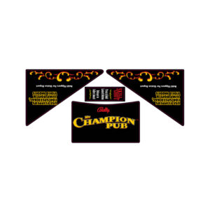 Champion Pub apron decals