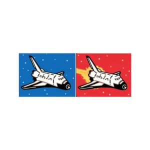 Space Shuttle spinner decals