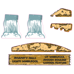 White water mountain decal set