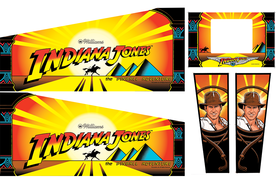 Indiana Jones cabinet decals