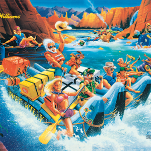 White Water acrylic backglass